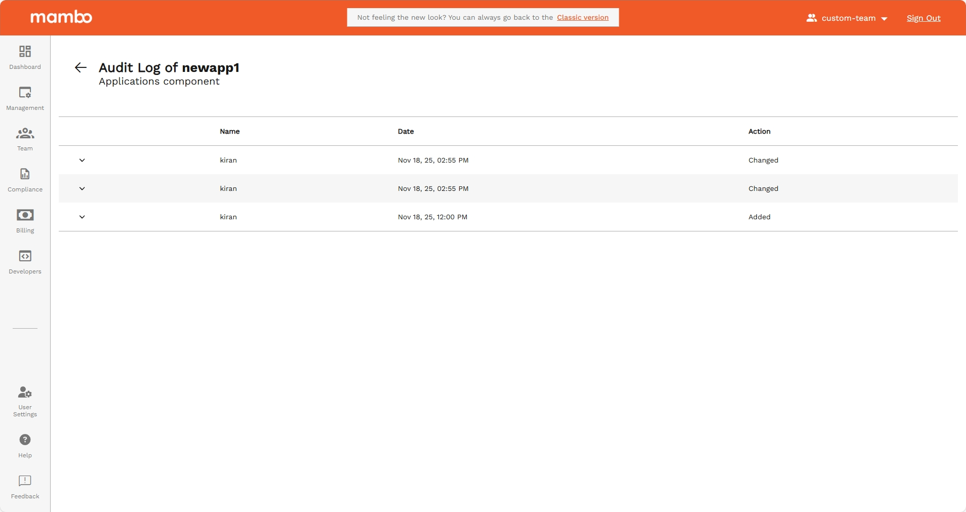 configure application type policy