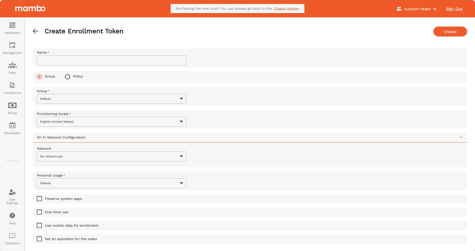 create-qr-enrolment-token